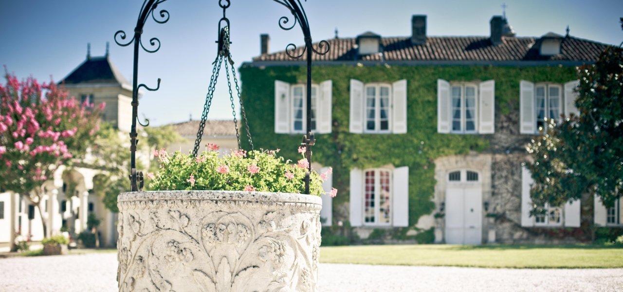 Courtyard of Prieuré Lichine - Wine Paths
